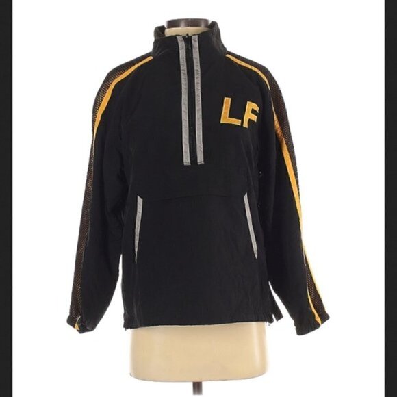 LF Jacket S NWT Windbreaker Pullover Mesh Sleeve Black Yellow Australia Brand - Picture 4 of 14
